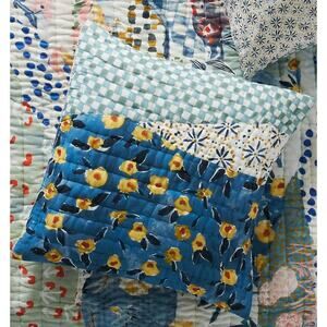 Rosalind Cotton Voile Printed 26" Square Euro Sham (One Sham) New with Tags